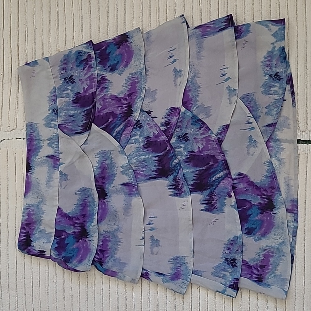 Jonathan Martin Purple and Blue Artistic Skirt Size M